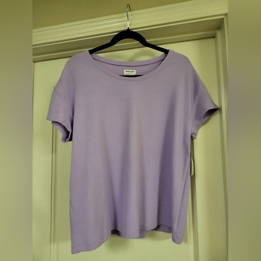 Tommy John Knitted Loungewear Top Lavender Size Medium New NWT $68.00 Retail